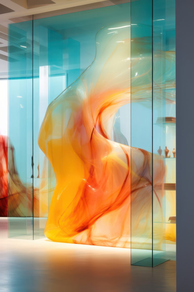 Abstract Colorful Waves: A Vibrant Movement of Liquid Art and Futuristic Shapes in a Bright and Modern Design