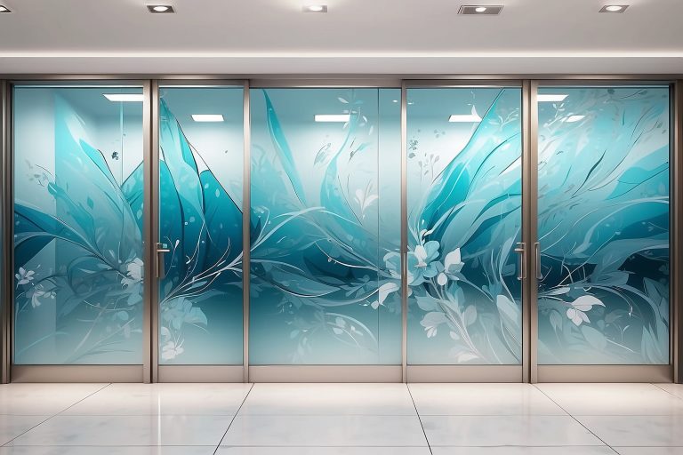 Abstract design for glass and wall graphics